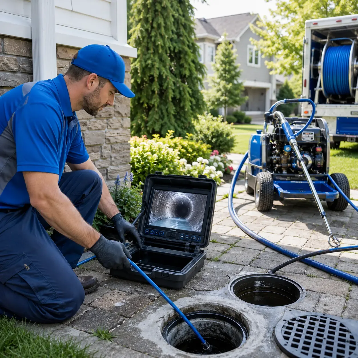 Outdoor drain cleaning professionals serving Versailles, NY