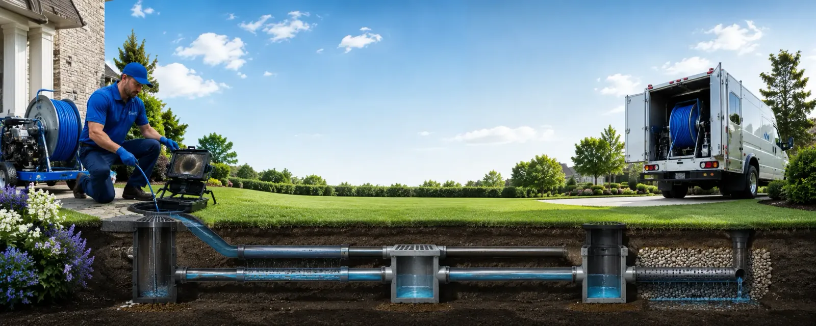 Outdoor drain cleaning information for Versailles, NY